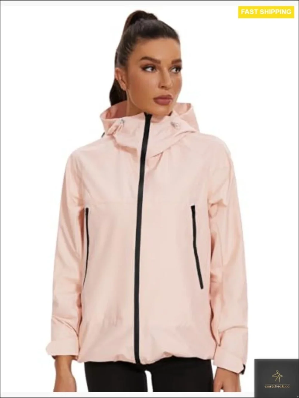 Lightweight Rain Jacket Waterproof Hooded Windbreaker Outdoor Hiking Coat